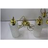 Image 4 : (4) Mid-Century Wall Sconces w/Glass Shades