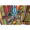 Image 2 : Mission Stained Glass Fireplace Screen - 28" x 43"