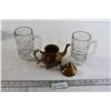 Image 1 : Electric-Plated Teapot - As Is, (2) A&W Mugs