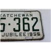 Image 3 : 1955 Saskatchewan License Plate - Golden Jubilee