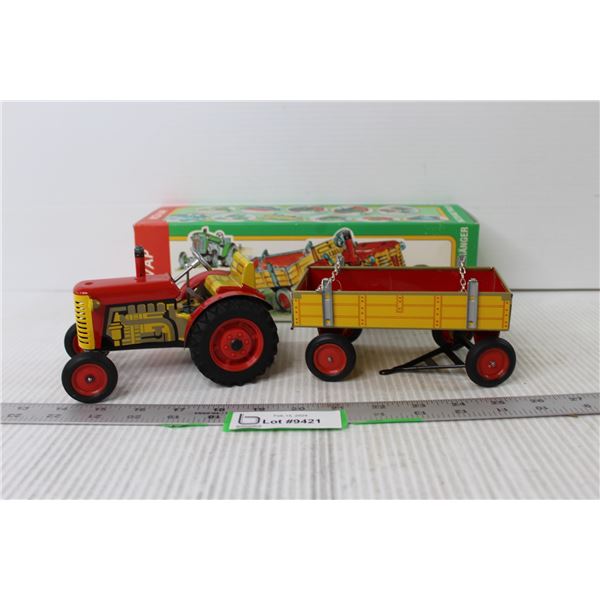 German Toy Tractor and Trailer