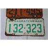 Image 2 : (3) Saskatchewan License Plates - 1962 to 1964