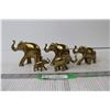 Image 1 : (5) Brass Elephants