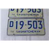 Image 2 : Pair of 1976 Saskatchewan License Plates