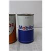 Image 2 : (2) Motor Oil Tins - Mobiloil, Co op
