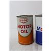 Image 3 : (2) Motor Oil Tins - Mobiloil, Co op