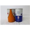 Image 6 : (2) Motor Oil Tins - Mobiloil, Co op