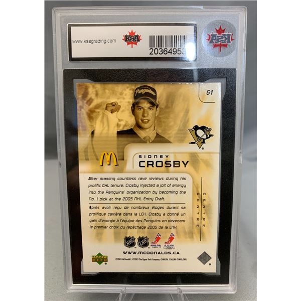 Sidney Crosby 2005 McDonalds Rookie Trading Card Graded 9, Funko