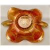 Image 6 : Fenton Uranium Carnival Glass Persian Medallion 2-Handled Nappy - 1907
