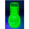 Image 1 : Hazel Atlas Depression Uranium Glass Tumble-Up Bedside Water Set (2 Chips on Cup)