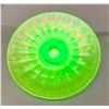 Image 3 : Northwood Uranium Vaseline Stretch Glass Beautiful Dessert Plate - 1920s
