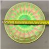 Image 5 : Northwood Uranium Vaseline Stretch Glass Beautiful Dessert Plate - 1920s