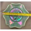 Image 3 : 1988 Fenton Rare Aqua Opal Carnival Glass Heavy Grape Convention Novelty Bowl