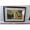 Image 1 : Framed Ballet & Sports Girl - 28.5"x21" - Greg Olson - Minor Damage to Wood Frame as Pictured