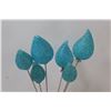 Image 2 : Six Bulb Blue Decorative Lamp Shades - 14.5" Tall - One Bulbs Works, others need replacement