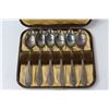 Image 2 : Electroplated Nickel Silver Spoon Set w/Satin Lined Case - 6"x5"