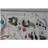 Image 2 : Lot of Assorted Jewelry: Western Silver Bracelet, Various Earrings, Drop Pendants, Necklaces