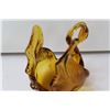 Image 3 : Amber Glass Swan Decor - 5.5"x6"
