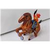 Image 2 : Vintage Metal Tin Windup Horse & Rider (Working)