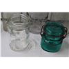 Image 2 : (10) Glass Vintage Storage Jars: Nabob, Ball, Perfect Seal, Gem, Misc.