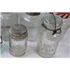 Image 3 : (10) Glass Vintage Storage Jars: Nabob, Ball, Perfect Seal, Gem, Misc.