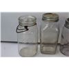 Image 4 : (10) Glass Vintage Storage Jars: Nabob, Ball, Perfect Seal, Gem, Misc.