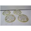 Image 5 : Footed Pinwheel Crystal Platter With (4) Bowls