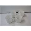 Image 4 : Vintage Federal Iridescent Milk Glass Dishes - (6) Saucers, (4) Mugs, (2) Teacups, One Other Mug