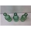 Image 4 : (3) Green Glass Coca-Cola Bottles