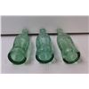 Image 5 : (3) Green Glass Coca-Cola Bottles