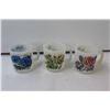 Image 1 : (3) Glasbake Flower-Themed Mugs