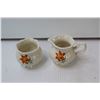 Image 3 : Tiger Lily Cream & Sugar, Tudor Rose Plate, Bowl, & Creamer, Milk Glass Container