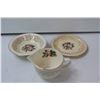Image 4 : Tiger Lily Cream & Sugar, Tudor Rose Plate, Bowl, & Creamer, Milk Glass Container
