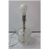 Image 2 : Footed Pinwheel Crystal Desk Lamp, No Shade, Working
