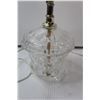 Image 3 : Footed Pinwheel Crystal Desk Lamp, No Shade, Working
