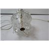 Image 4 : Footed Pinwheel Crystal Desk Lamp, No Shade, Working