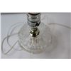 Image 5 : Footed Pinwheel Crystal Desk Lamp, No Shade, Working