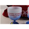 Image 2 : (2) Vintage 1973 Calgary Stampede Goblets, Goodlife Fitness Bag