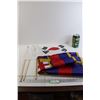 Image 1 : (3) Korean Cheering Flags, Barcelona Football Club Flag, Collectible Cricket Puzzle - As Is