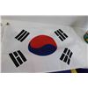 Image 2 : (3) Korean Cheering Flags, Barcelona Football Club Flag, Collectible Cricket Puzzle - As Is
