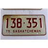Image 2 : Pair of Saskatchewan 1975 License Plates