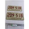 Image 1 : Pair of Saskatchewan 1975 License Plates