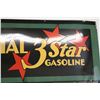 Image 3 : * Imperial 3 Star Gasoline Porcelain Sign - 59 x 24