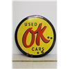 Image 1 : * OK Used Cars Porcelain Sign - Was Neon - 30"