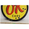 Image 4 : * OK Used Cars Porcelain Sign - Was Neon - 30"