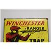 Image 2 : * Winchester - Ranger Trap Load Porcelain Double Sided Advertising Sign - 23 x 22