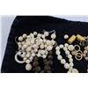 Image 2 : 1930s Antique Jewelry - Celluloid and Bone, Carved Neck Laces, Bakelite - Extra Beads for Designer -