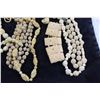 Image 4 : 1930s Antique Jewelry - Celluloid and Bone, Carved Neck Laces, Bakelite - Extra Beads for Designer -