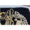 Image 5 : 1930s Antique Jewelry - Celluloid and Bone, Carved Neck Laces, Bakelite - Extra Beads for Designer -