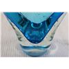 Image 4 : 13 1/2" Blue Art Glass Vase - Canadian Made